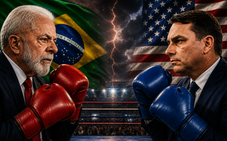 ESTADOS UNIDOS X BRASIL: O NOVO TARIFAÇO VIROU ARMA NA DISPUTA ENTRE LULA E FLÁVIO BOLSONARO